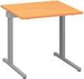Psací stůl Alfa 305 - 80 cm, buk Bavaria/stříbrný