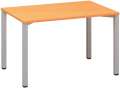 Psací stůl Alfa 200 - 120 x 80 cm, buk Bavaria/stříbrný
