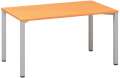Psací stůl Alfa 200 - 140 x 80 cm, buk Bavaria/stříbrný