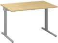 Psací stůl Alfa 305 - 120 cm, divoká hruška/stříbrný