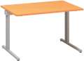 Psací stůl Alfa 305 - 120 cm, buk Bavaria/stříbrný