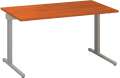 Psací stůl Alfa 305 - 140 cm, třešeň/stříbrný