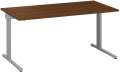 Psací stůl Alfa 305 - 160 cm, ořech/stříbrný