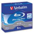 Disky Blu-Ray BD-RE Verbatim - přepisovatelné, standard box, 5 ks