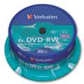 DVD-RW Verbatim - přepisovatelné, cake box, 25 ks