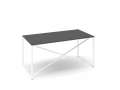 Psací stůl Lenza ProX - 158 x 80 cm, černý Grafit/bílý