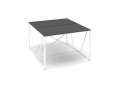 Psací stůl Lenza ProX - 118 x 137 cm, černý grafit/bílý