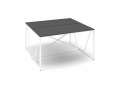 Psací stůl Lenza ProX - 138 x 137 cm, černý grafit/bílý
