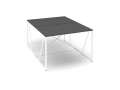 Psací stůl Lenza ProX - 118 x 163 cm, černý grafit/bílý