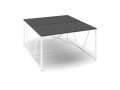 Psací stůl Lenza ProX - 138 x 163 cm, černý grafit/bílý