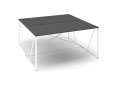 Psací stůl Lenza ProX - 158 x 163 cm, černý grafit/bílý