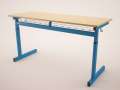 Žákovský stůl Junior II - dvoumístný, výška 59-71 cm, modrý