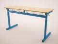 Žákovský stůl Junior II - dvoumístný, výška 71-82 cm, modrý