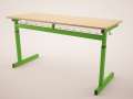 Žákovský stůl Junior II - dvoumístný, výška 59-71 cm, zelený
