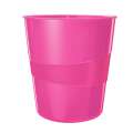Odpadkový koš LEITZ WOW - plastový, růžový , objem 15