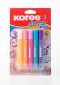 Lepidlo s glitry Kores - 5 barev x 10,5 ml, pastelové barvy