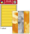 Etikety na pořadače S&K Label - žluté, 191 x 39 mm, 700 ks
