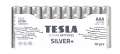 Alkalické baterie Tesla SILVER+ - 1,5V, LR03, typ AAA, 10 ks