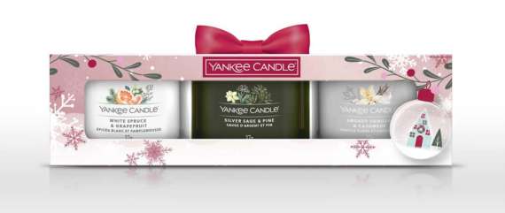 DÁREK: Yankee Candle sada 3 ks vánočních svíček ve skle
