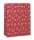 Vánoční taška červené vločky - střední, 18x22 cm