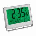 Digitální hodiny LCD NEO - bílé/stříbrnošedé