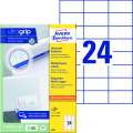 Univerzální etikety Avery Zweckform - bílé, 70 x 37 mm, 2 400 ks