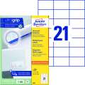 Univerzální etikety Avery Zweckform - bílé, 70 x 42,3 mm, 2 100 ks