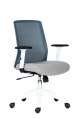 Kancelářská židle Novello White - synchronní, bílá/šedá