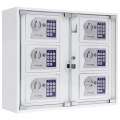 Sestava sejfů KEY SYSTEM 6 OUTDOOR - 6 ks sejfů, elektronická, bílá