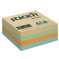 Bloček v kostce Stick'n by Hopax FSC - 76 x 76 mm, 400 lístků, pastelový