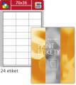 Univerzální etikety S&K Label - mix barev, 70 x 36 mm, 2 400 ks