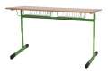 Žákovská lavice Alba - dvoumístná, v. 71-82 cm, pravoúhlé hrany