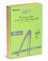 Barevný papír Rey Adagio A4 - mix neonových barev, 80 g/m2, 500 listů