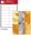 Snímatelné etikety S&K Label - bílé, 105 x 37 mm, 1600 ks