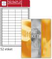 Snímatelné etikety S&K Label - bílé, 52,5 x 21,2 mm, 5 200 ks