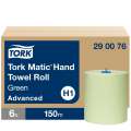 Papírové ručníky v roli Tork Matic - H1, 2vrstvé, zelené, 6 rolí