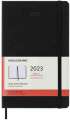 Denní diář Moleskine 2023 - L, pevné desky, černý