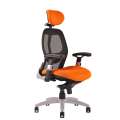 Kancelářská židle Saturn, SY - synchro, oranžová