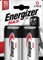 Alkalické baterie Energizer Max - 1,5V, typ D, 2 ks
