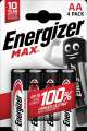 Alkalické baterie Energizer Max - 1,5V, LR6, typ AA, 4 ks