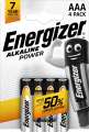 Alkalické baterie Energizer Power - 1,5V, LR03, typ AAA, 4 ks