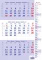 Tříměsíční kalendář 2023 - poznámkový, modrý