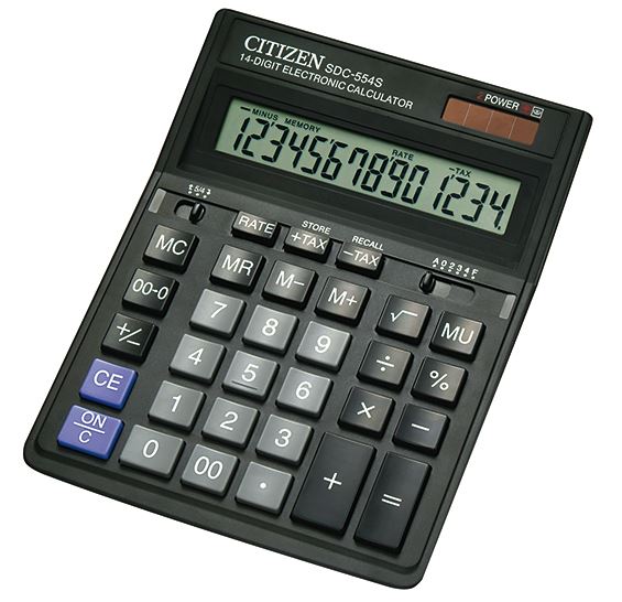 Stolní kalkulačka Citizen SDC554S, černá