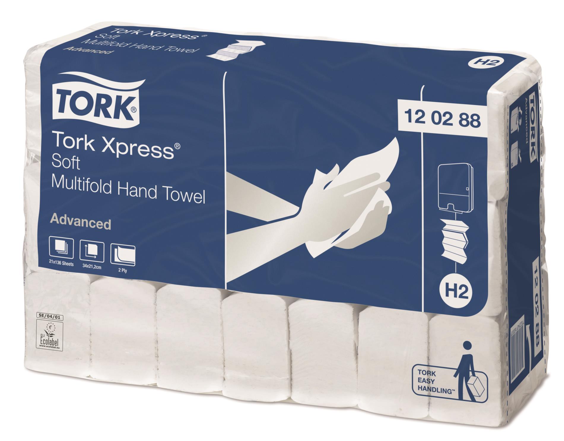 Papírové ručníky Tork Advanced, 2vrstvový, 2856 ks