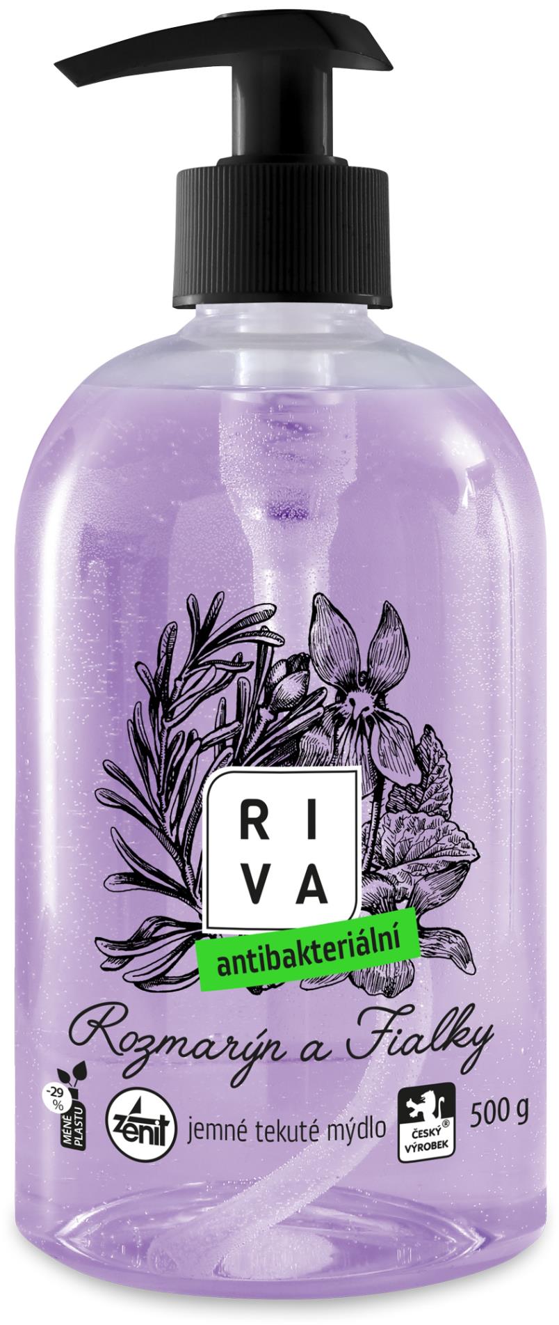 Riva Antibakteriální mýdlo Riva -rozmarýn a fialky, 500 g