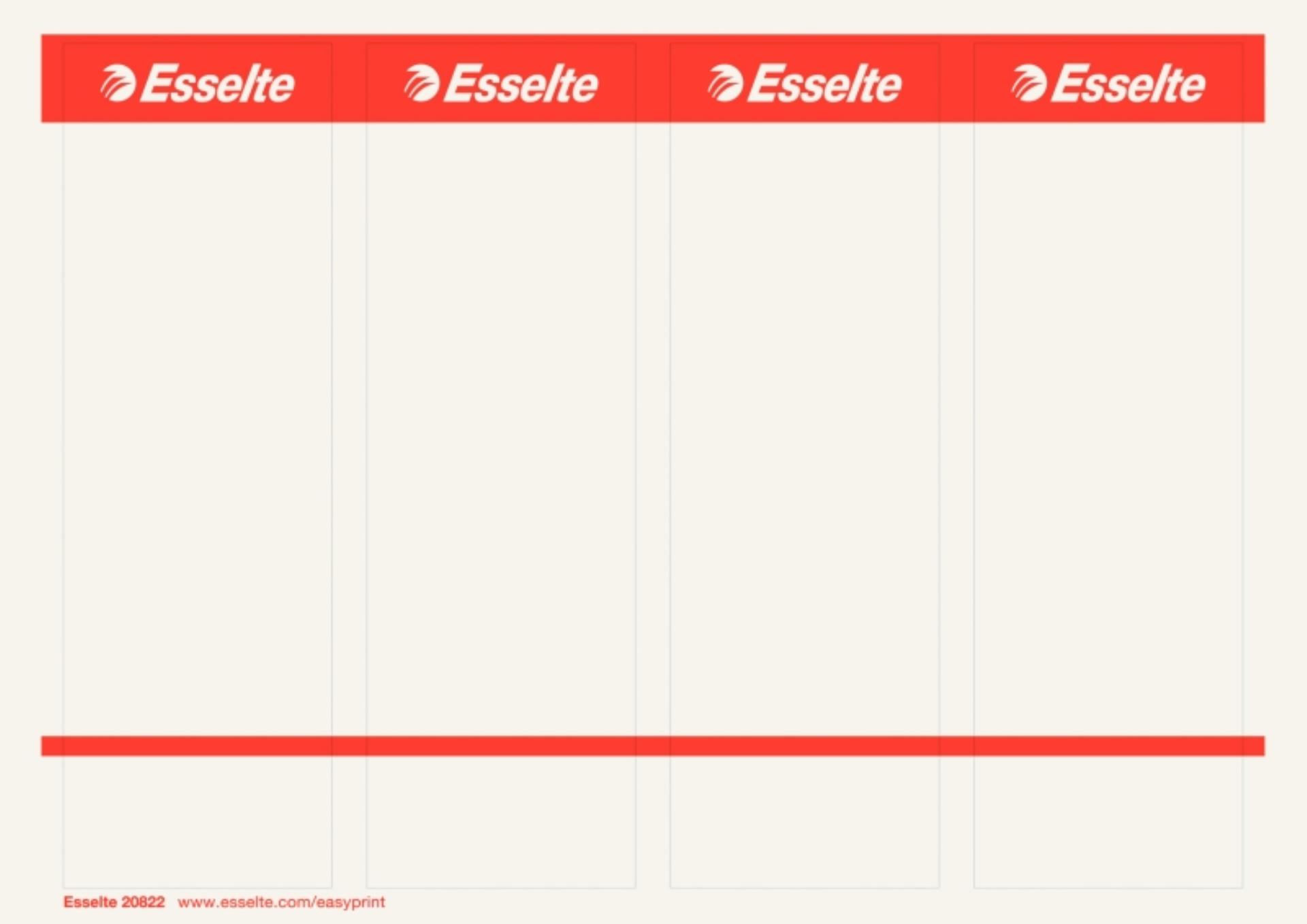 Samolepicí etikety na pořadače Esselte - 7,5 cm, 40 ks