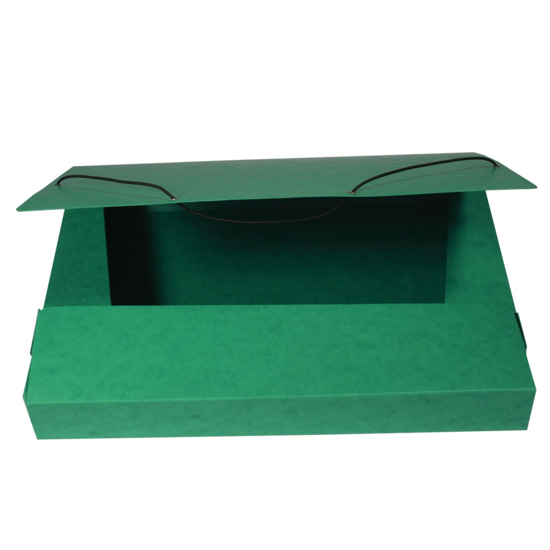 HIT Office Box prešpánový na spisy s gumičkou A4, zelený