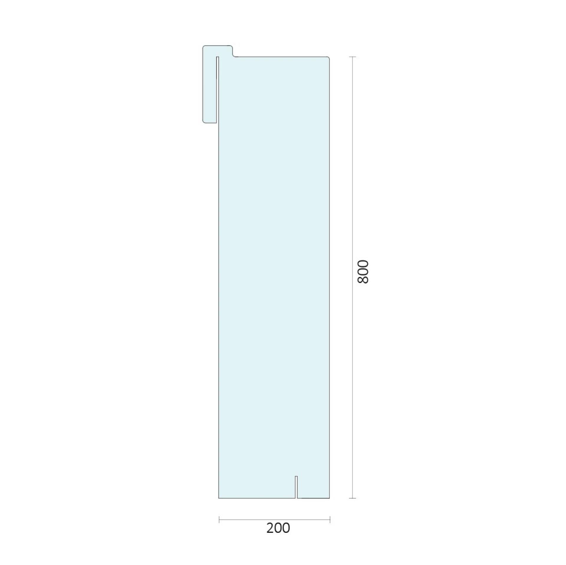 Ochranná bočnice 200 x 800 x 4 mm