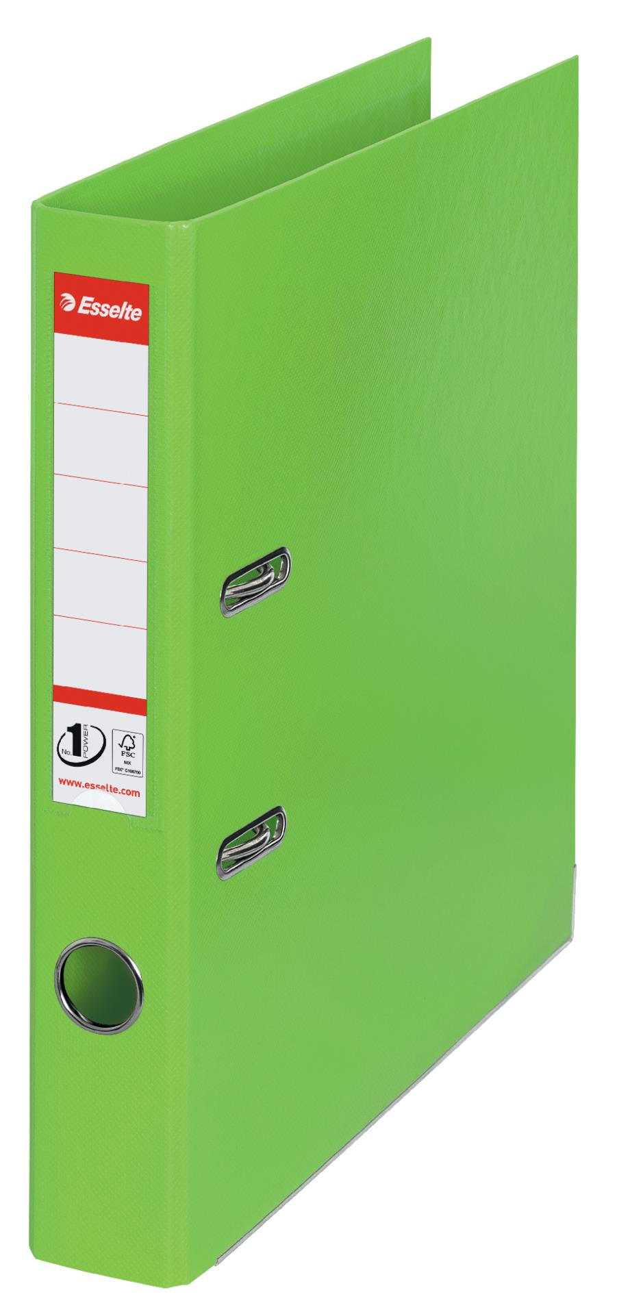 Plastový pákový pořadač Esselte VIVIDA A4, s kapsou, hřbet 5,0 cm, zelený