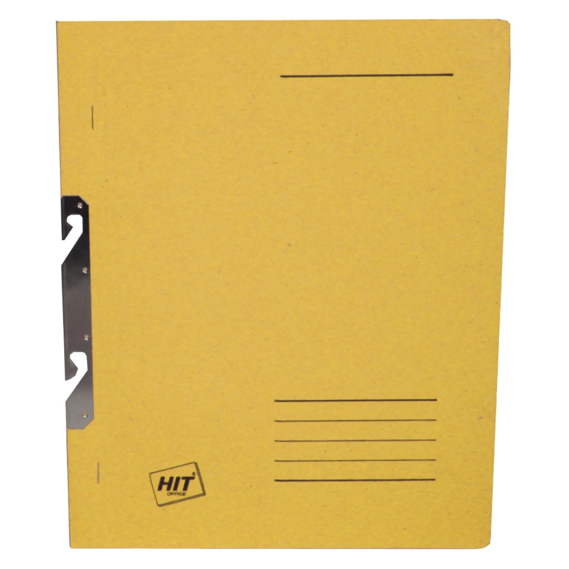 Rychlovazače HIT Office - A4, papírové, závěsné, žluté, 50 ks